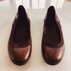 Cole Haan Gilmore Metallic Bronze Ballet Flats